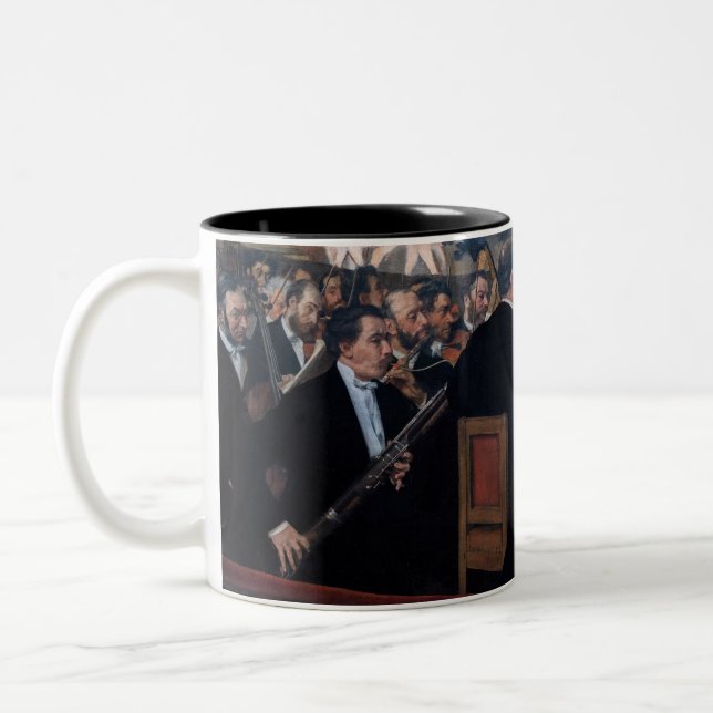 Edgar Degas - Orchestra at the Opera Two-Tone Coffee Mug (Left)