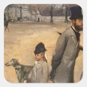 Edgar Degas   Place de la Concorde, 1875 Square Sticker
