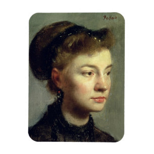 Edgar Degas Portrait of a young woman, 1867 Magnet