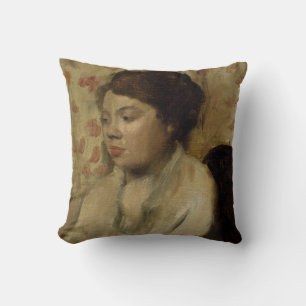 Edgar Degas Portrait of a Young Woman Painting Cushion