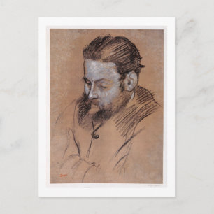 Edgar Degas Portrait of Diego Martelli Postcard