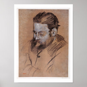 Edgar Degas Portrait of Diego Martelli Poster