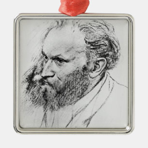Edgar Degas Portrait of Edouard Manet Metal Tree Decoration