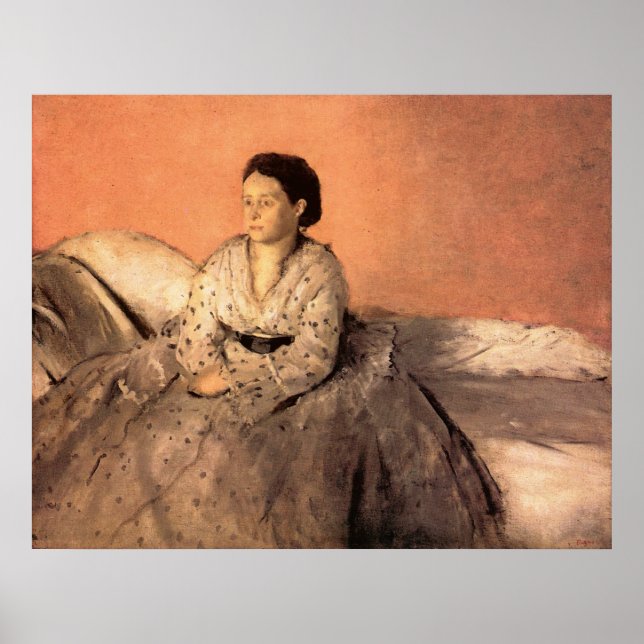 Edgar Degas Portrait of Estelle Musson de Gas Poster (Front)