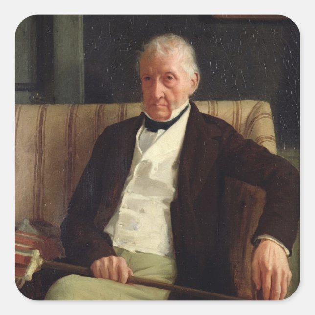 Edgar Degas | Portrait of Hilaire Degas Square Sticker (Front)