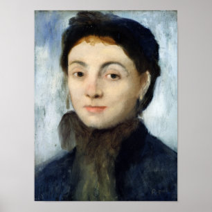 Edgar Degas Portrait of Josephine Gaujelin, 1867 Poster