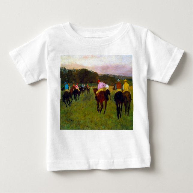 Edgar Degas Race Horses at Longchamp Baby T-Shirt (Front)