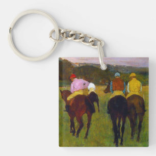Edgar Degas Race Horses at Longchamp Key Ring