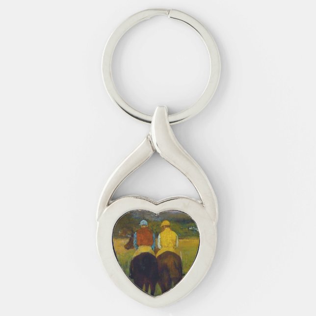 Edgar Degas Race Horses at Longchamp Key Ring (Front)