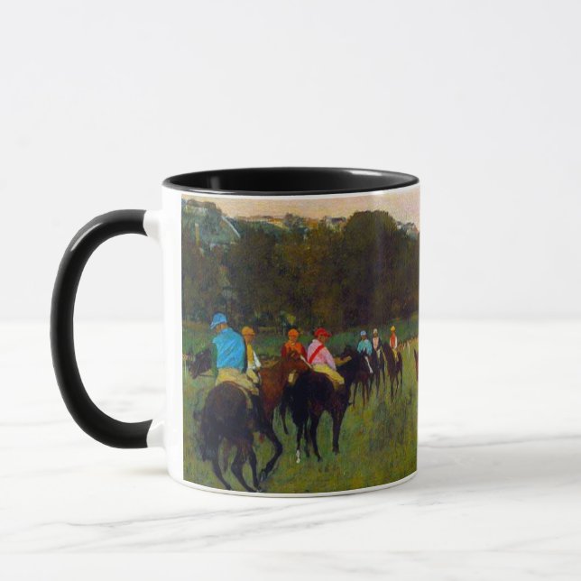 Edgar Degas Race Horses at Longchamp Mug (Left)
