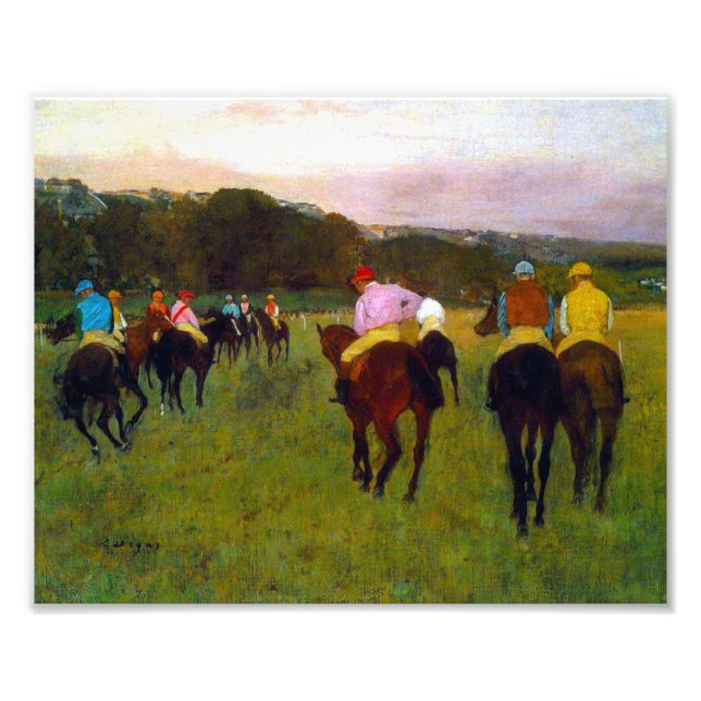 Edgar Degas Race Horses at Longchamp Photo Print (Front)