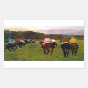 Edgar Degas Race Horses at Longchamp Rectangular Sticker