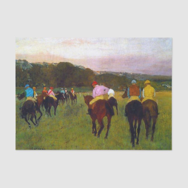 Edgar Degas Race Horses at Longchamp Tissue Paper (Front)