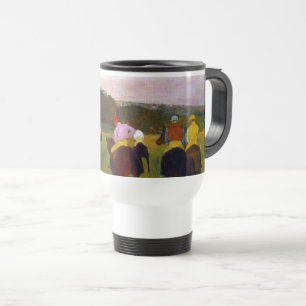 Edgar Degas Race Horses at Longchamp Travel Mug