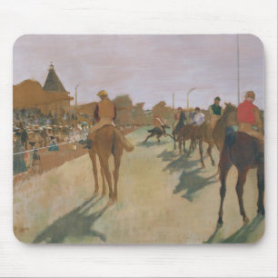 Edgar Degas Race Horses in front of the Stands Mouse Pad