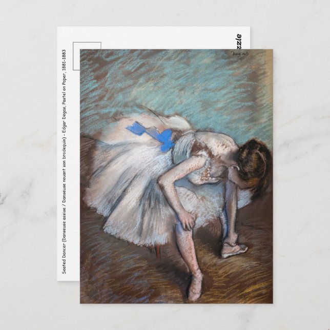 Edgar Degas - Seated Dancer Postcard (Front/Back)