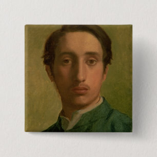 Edgar Degas Self Portrait 15 Cm Square Badge