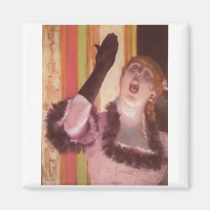 Edgar Degas - Singer with Glove 1878 Woman Flower Magnet