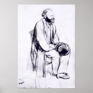Edgar Degas Study for a portrait of Manet Poster