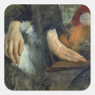Edgar Degas   Study of Hands, 1859-60 Square Sticker