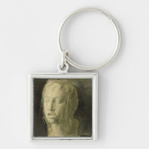 Edgar Degas Study of the Head of a Young Singer Key Ring