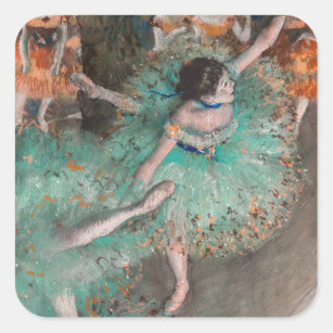 Edgar Degas - Swaying Dancer / Dancer in Green Square Sticker