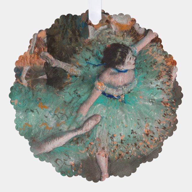 Edgar Degas - Swaying Dancer / Dancer in Green Tree Decoration Card (Front)