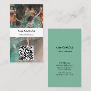 Edgar Degas - Swaying Dancer - QR Code Business Card