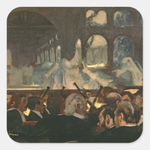 Edgar Degas   The ballet scene, Meyerbeer's opera Square Sticker