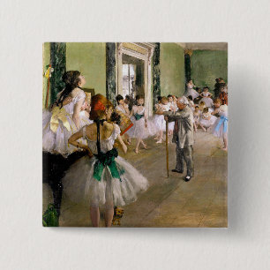 Edgar Degas The Dance Class 15 Cm Square Badge