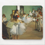 Edgar Degas The Dance Class Ballerina Painting Mouse Pad<br><div class="desc">Beautiful vintage impressionist painting from the 1800s by the famous painter Edgar Degas. This portrait features ballerina dancers in green tones during class. Classic artwork of a ballet studio before a recital featuring the ballerinas practicing backstage.</div>