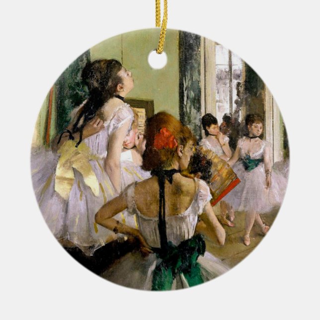 Edgar Degas The Dance Class Ceramic Ornament (Front)