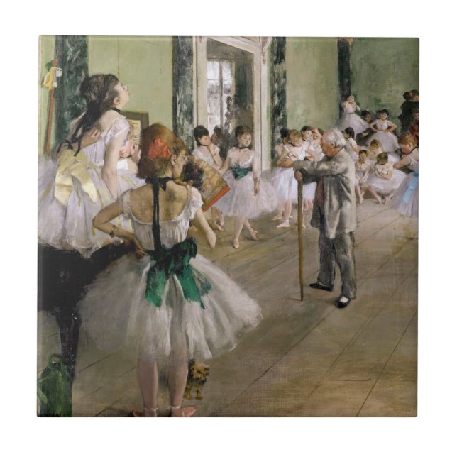 Edgar Degas - The Dance Class Ceramic Tile (Front)