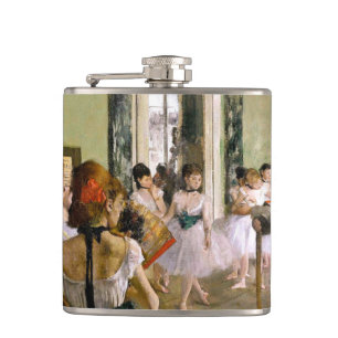 Edgar Degas The Dance Class Hip Flask