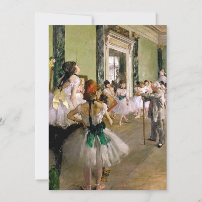 Edgar Degas The Dance Class Invitation (Front)