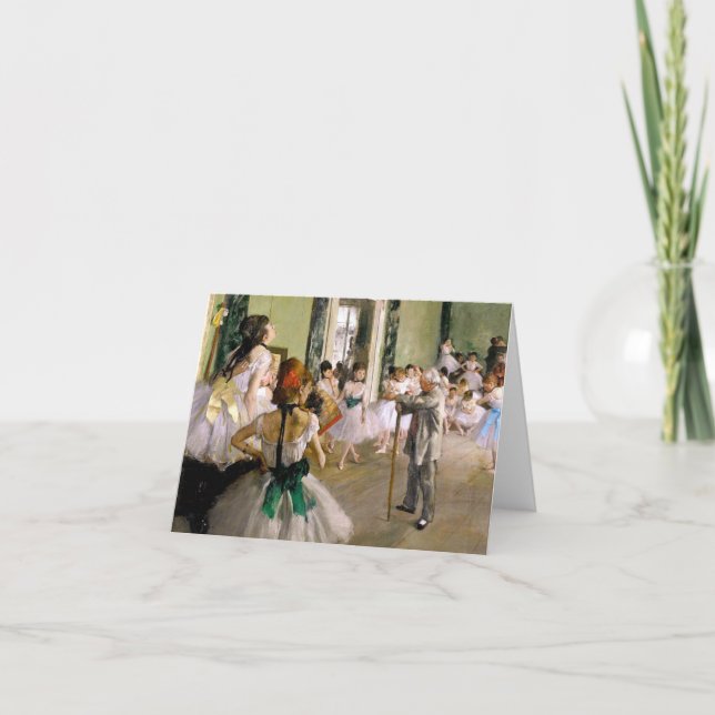 Edgar Degas The Dance Class Invitation (Front)