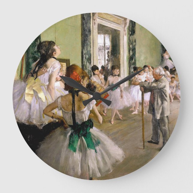 Edgar Degas The Dance Class Large Clock (Front)
