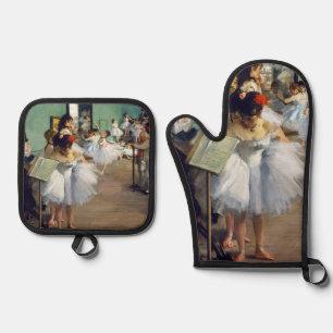 Edgar Degas - The Dance Class Oven Mitt & Pot Holder Set