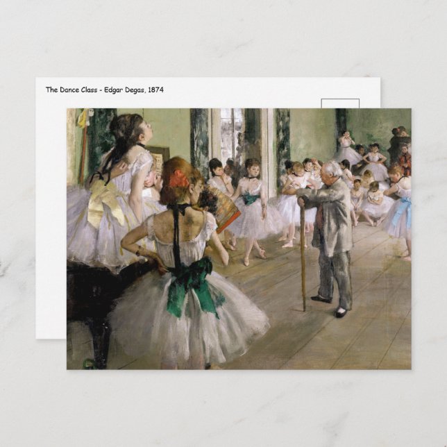 Edgar Degas - The Dance Class Postcard (Front/Back)