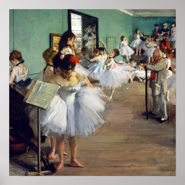 Edgar Degas - The Dance Class Poster (Front)