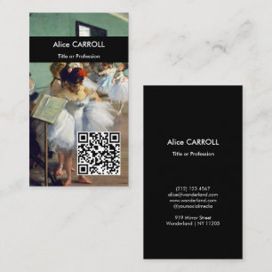 Edgar Degas - The Dance Class - QR Code Business Card