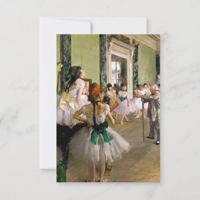 Edgar Degas The Dance Class RSVP Card (Front)