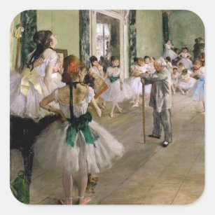Edgar Degas - The Dance Class Square Sticker
