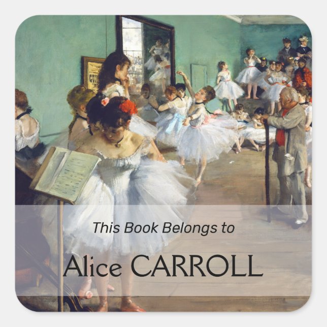 Edgar Degas - The Dance Class Square Sticker (Front)