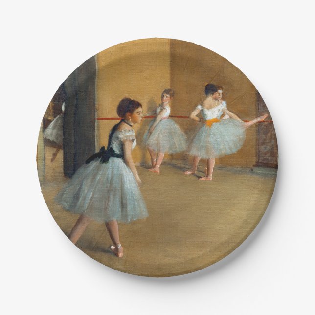 Edgar Degas The Dance Foyer at the Opera Paper Plate (Front)