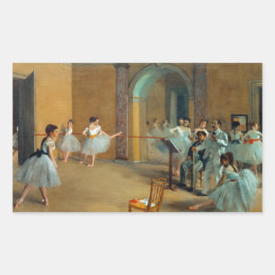 Edgar Degas The Dance Foyer at the Opera Rectangular Sticker