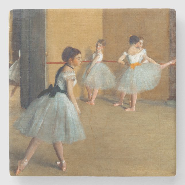 Edgar Degas The Dance Foyer at the Opera Stone Coaster (Front)