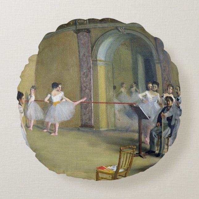 Edgar Degas | The Dance Foyer Round Cushion (Front)