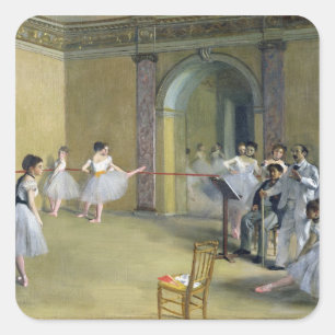 Edgar Degas   The Dance Foyer Square Sticker
