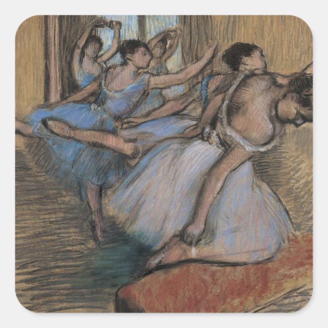 Edgar Degas | The Dancers Square Sticker (Front)